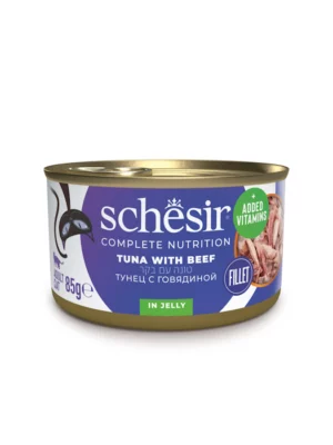 שזיר טונה עם נתחוני בקר בג'לי 85 גרם