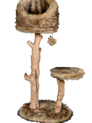 מתקן גירוד לחתול מעץ טבעי