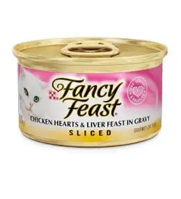 פנסי פיסט נתחי לבבות עוף וכבד 85 גרם Fancy Feast