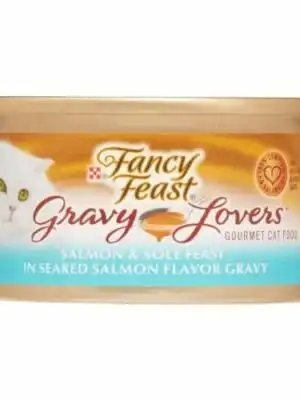 2156.jpg פנסי פיסט סלמון וסול ברוטב עשיר 85 גרם Fancy Feast
