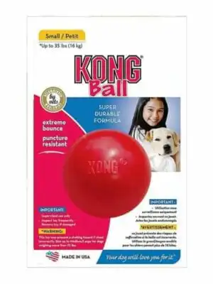 Kong_Ball_Small(1) כדור גומי קשיח עם חור למילוי בחטיפים/בממרח .מידה S.