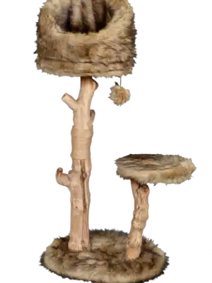 מתקן גירוד לחתול מעץ טבעי