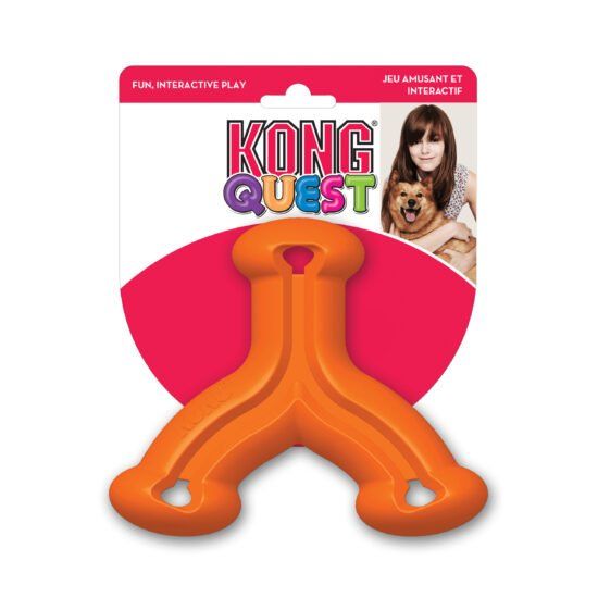 קונג קווסט הוא צעצוע של המוג האיכותי קונג שבתוכו תכניסו חטיפים. ככל שהכלב ישחק יותר קח ייפלו מהצעצוע חטיפים וההנאה תיהיה מרובה!