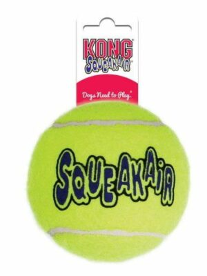 כדור טניס מצפצף בגודל L  (קצת יותר גדול מכדור טניס סטנדרטי) מסדרת קונג סקוויקר.