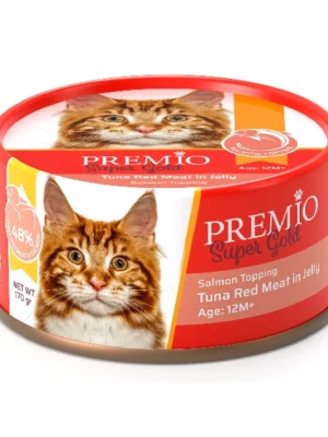 שימורי פרמיו סופר גולד חתול בשר טונה אדומה 170 גרם