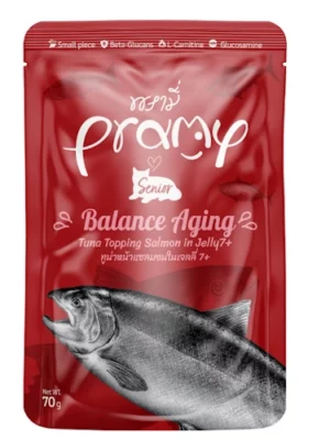 פאוץ פראמי טונה וסלמון בג'לי 70 גרם