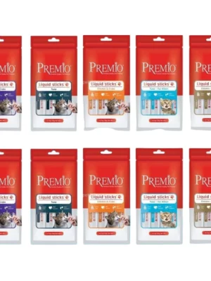 מארז 10 חטיפי פרמיו שלוקים לחתול(6.5 ש"ח ליחידה)