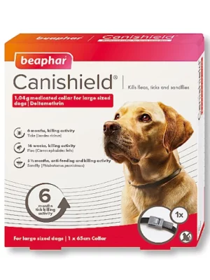 קולר-נגד-קרציות-קאנישילד קולר נגד פרעושים וקרציות לכלב בינוני עד גדול