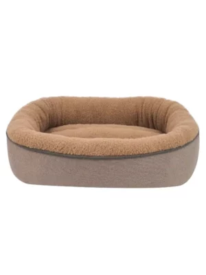 מיטה חומה עגולה לכלב באורך 90 ס"מ