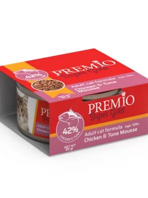 שימורי פרמיו סופר גולד מוס עוף וטונה 85 גרם