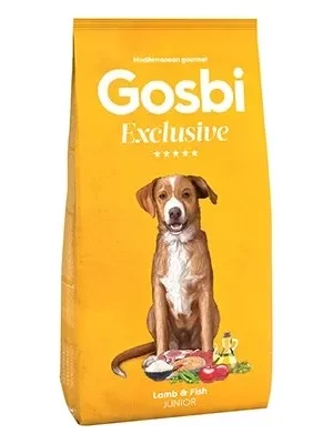 מזון יבש לגורי כלבים מבוסס כבש ודגים 12 ק"ג Gosbi