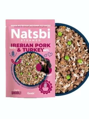 נטסבי חזיר והודו אוכל טבעי מאודה 500 גרם