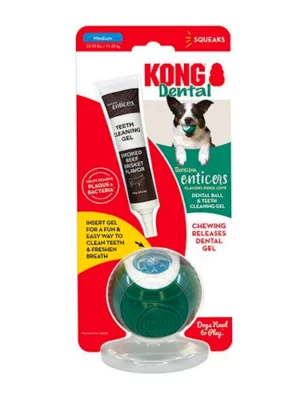 קונג דנטלי מארז כדור וג'ל לניקוי שיניים M