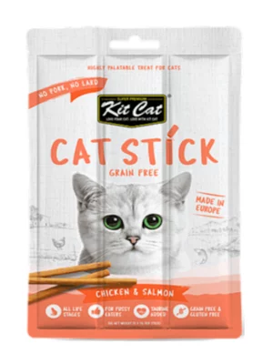 קיט קט - מקלוני עוף וסלמון ללא דגנים לחתול - 15 גרם