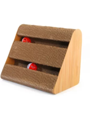 מגרדת קרטון עם כדורים לחתול