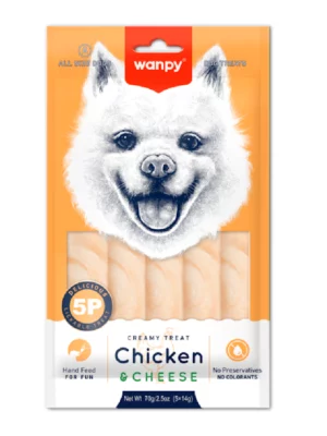 ונפי כלב עוף וגבינה 70 גרם