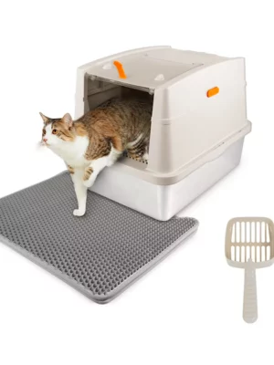 ארגז-צרכים-מנירוסטה-לחתולים ארגז חול סגור לחתול מנירוסטה