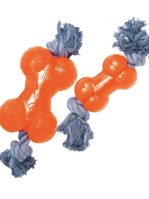 עצם גומי קשיחה עם חבל