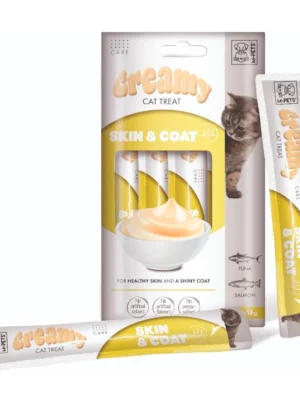 שלוק קרמי לחתול לטיפול בפרווה ועור 60 גרם M-PETS