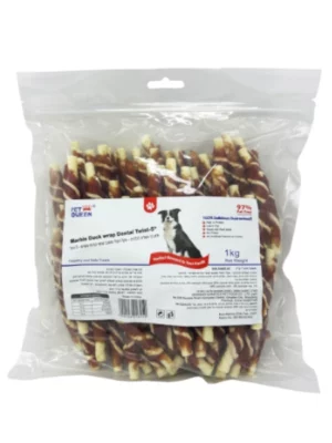 מארז עצם עור דנטלי עם ברווז משויש 1 קילוגרם