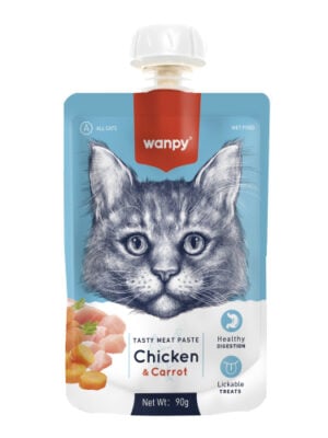 מחית ונפי לחתול מוס בשר עוף גזר 90 גרם