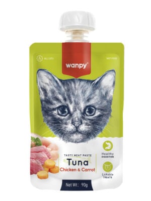 מחית ונפי לחתול מוס עוף וגזר 90 גרם