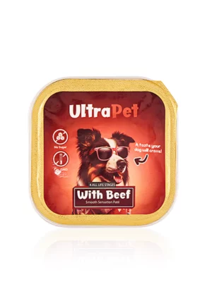 מעדן אולטרה פט פטה בקר לכלב 100 גרם