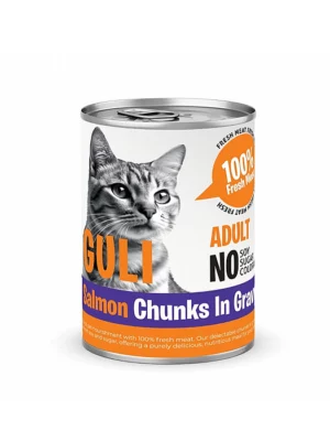 שימורי נתחי סלמון לחתול 375 גרם