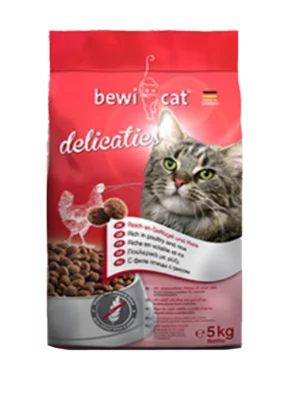 בווי קט דליקטס מזון לחתול בוגר Bewi Cat 5 ק"ג