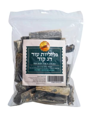 חטיף כלבים בסט צ'וייס גליליות עור דג קוד 500 גרם