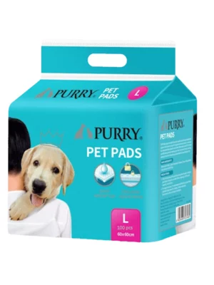פדים-לכלב-100-יחידות-60-על-60 פדים לצרכים Purry גודל 60x60 ס"מ 100 יחידות