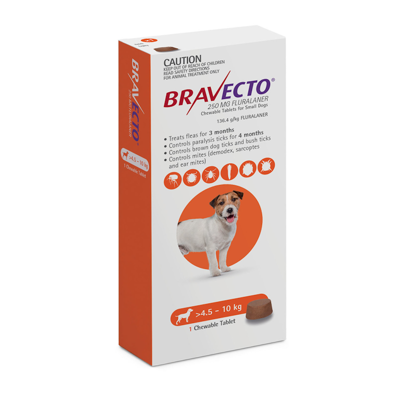 Bravecto טבליית לעיסה - טיפול בפרעושים וקרציות לכלבים